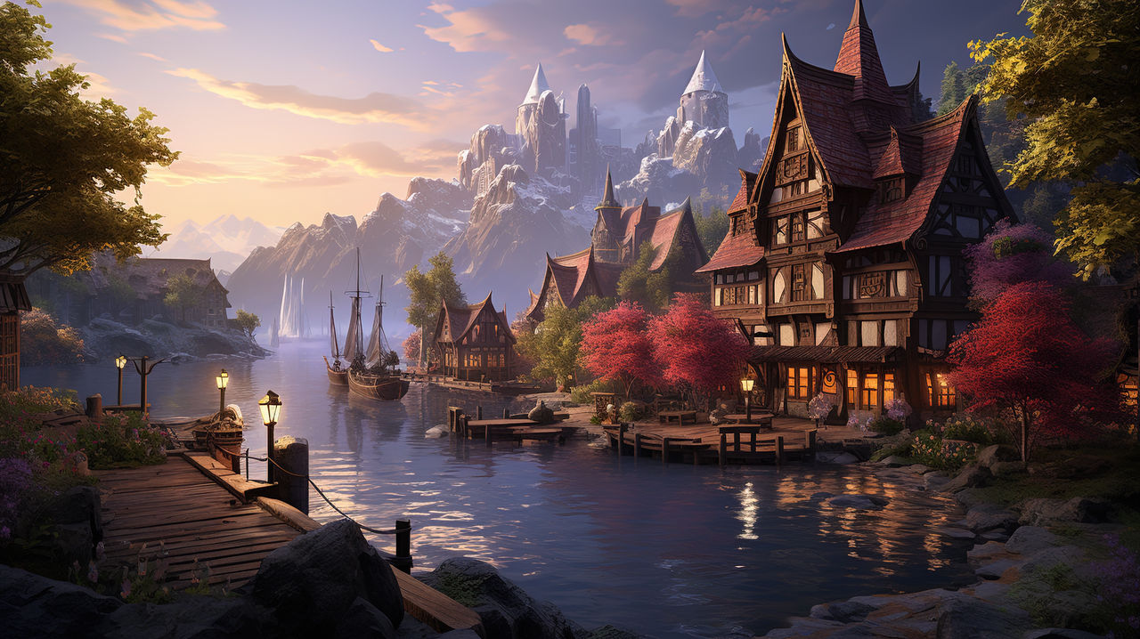 Fantasy Desktop Wallpaper 0632 by Grimwalds-AI-Fantasy on DeviantArt