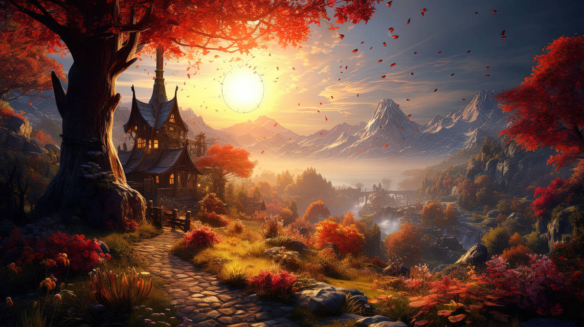 Fantasy Desktop Wallpaper 1002 by Grimwalds-AI-Fantasy on DeviantArt