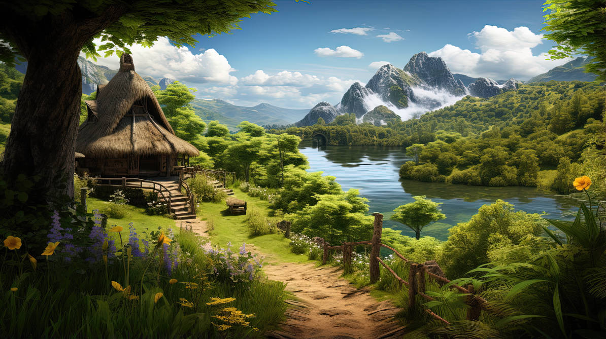 Fantasy Desktop Wallpaper 07267 by Grimwalds-AI-Fantasy on DeviantArt