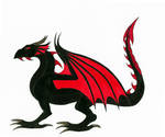 Black and Red Dragon by Jakegothicsnake