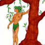 Dryad Youth standing by his Tree