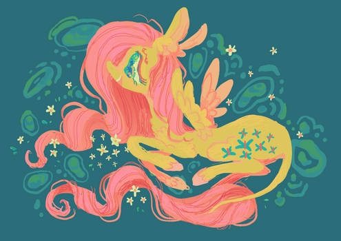 fluttershy and some flowers