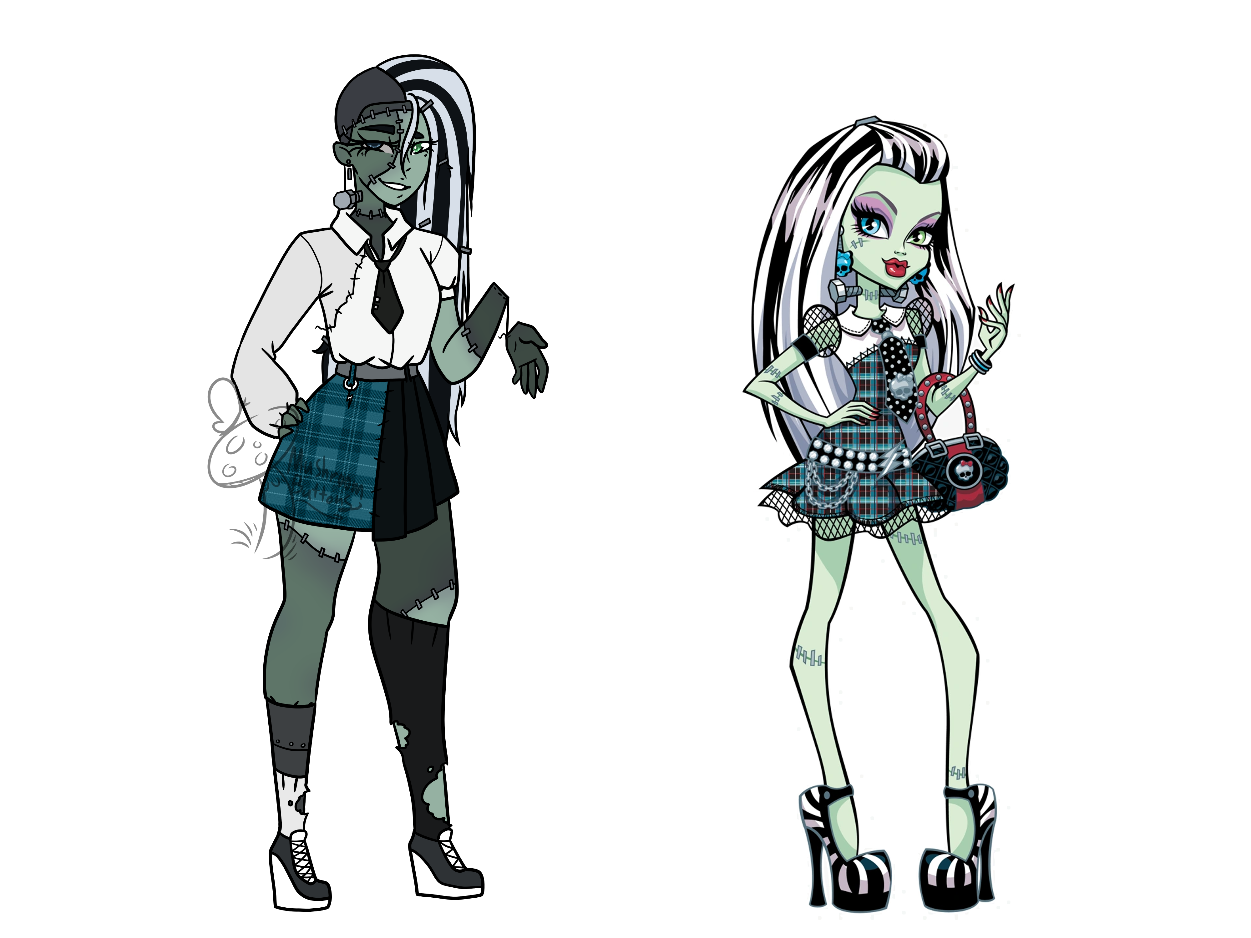 Monster High Redesign: Frankie Stein by Chesshire-Code on DeviantArt
