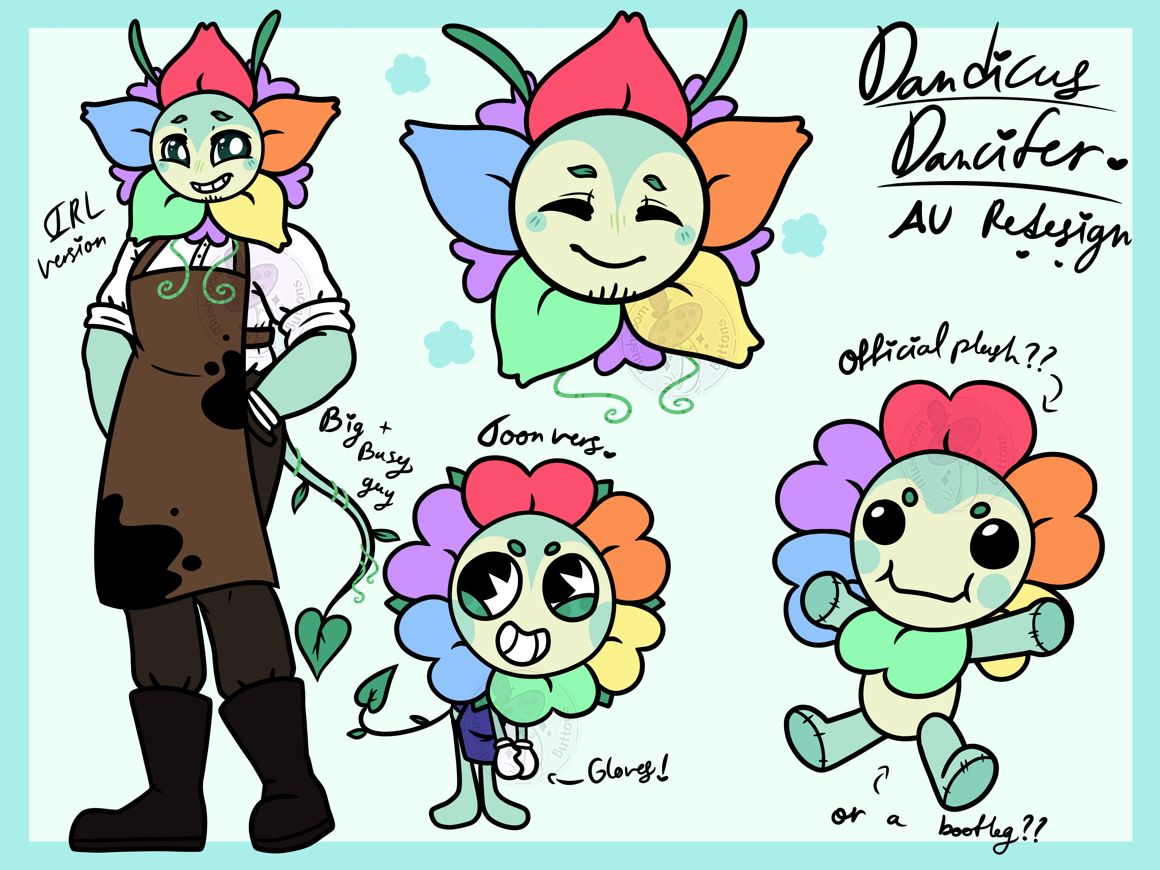 Dandy AU Redesign by MushroomButtons1 on DeviantArt