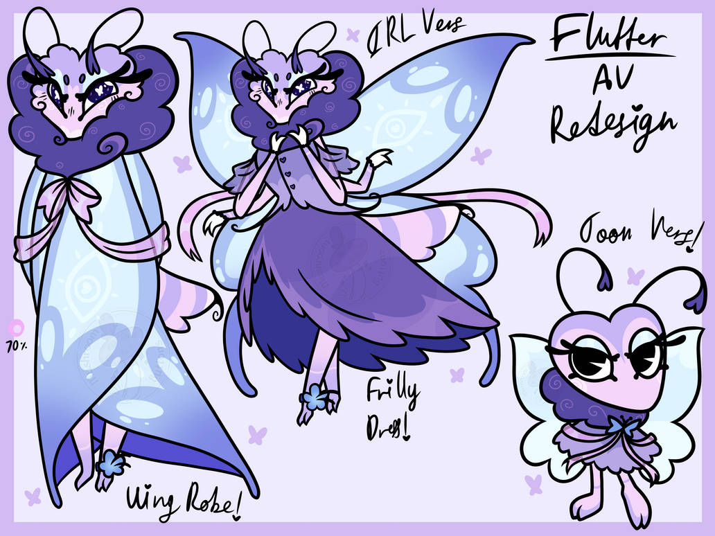Flutteroll Deviantart Flutter AU Redesign by MushroomButtons1 on DeviantArt