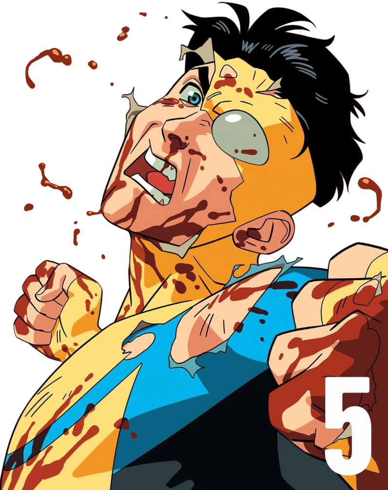 Invincible Mark Bleeding Invincible render (blood splatter ver.) by aeiouACT4 on DeviantArt