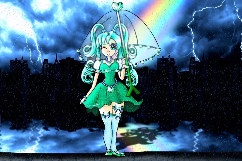 Miku in the rain