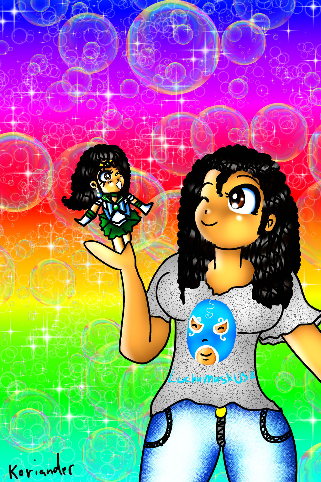 Koriander and Chibi Codename Sailor Earth