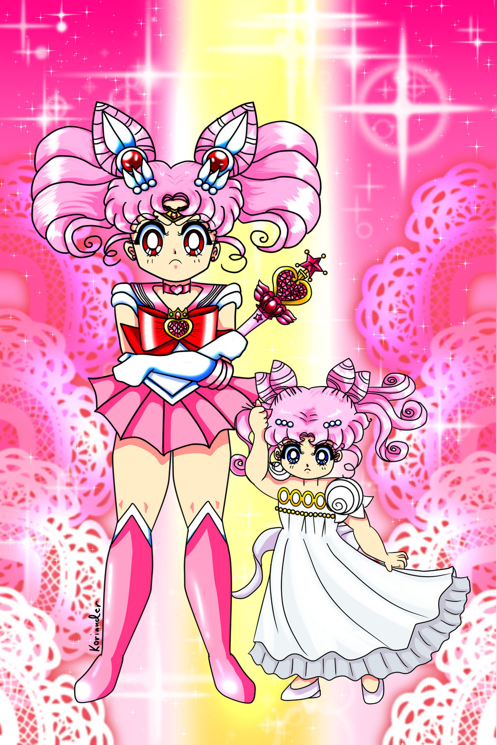 Kousagi Moon Sisters - Sailor Chibi Moon defends Kousagi by KorianderBullard on ...