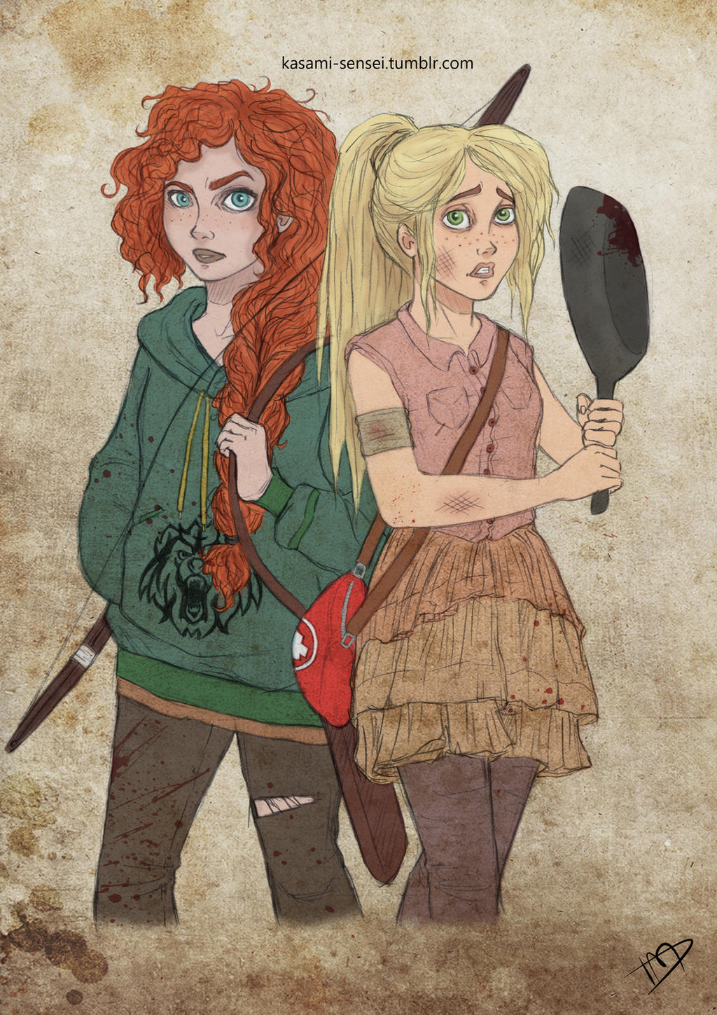 The Walking Disney/Pixar : Merida and Rapunzel 2