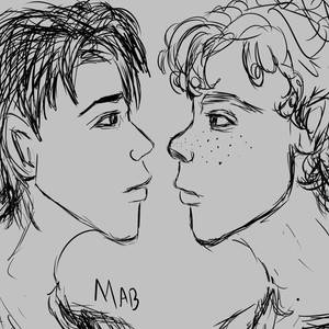 Solackson sketch (Percy Jackson and Will Solace)