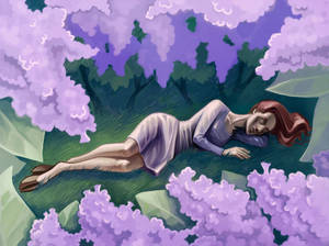 Asleep in the lilacs