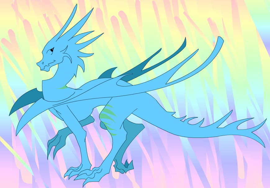 Yay, angular blue dragon