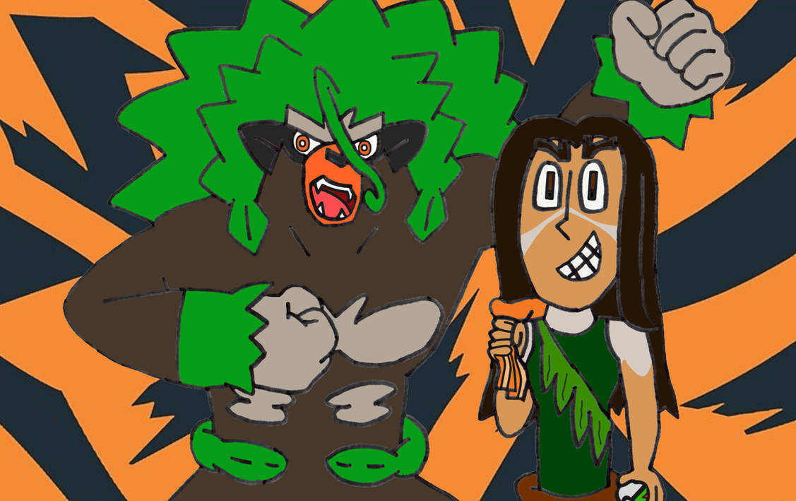 Pokemon Rillaboom Deviantart Pokemon Trainer Stupendously and Rillaboom by ApePrimer on DeviantArt