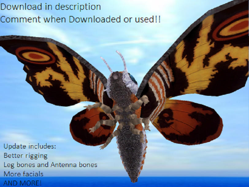 MMD Godzilla Newcomer - Mothra UPDATED +DL+ by MMDCharizard on DeviantArt