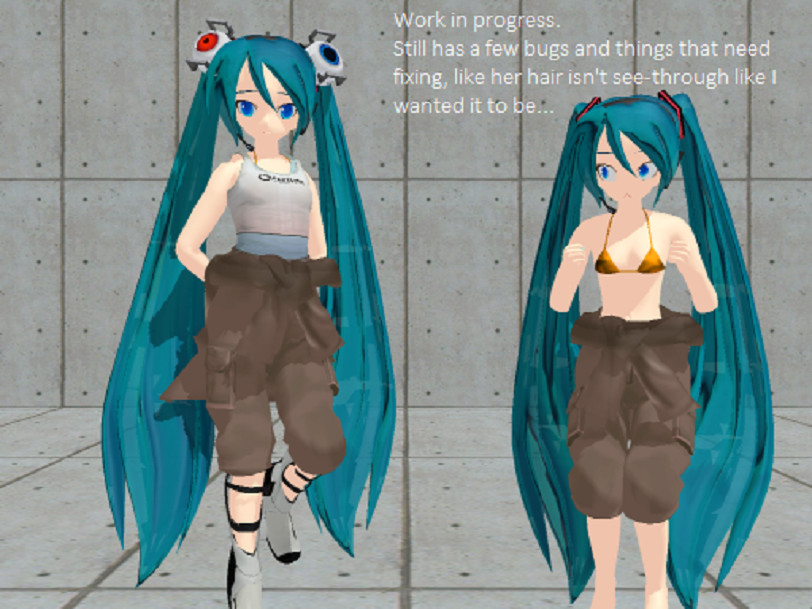 MMD - Portal 2 Miku WIP