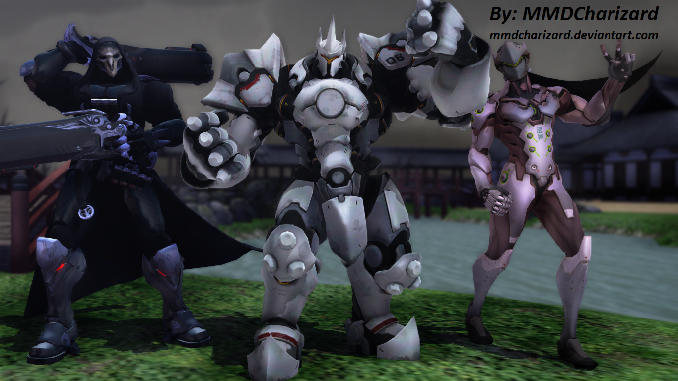 MMD Overwatch - Reaper, Genji, and Reinhardt