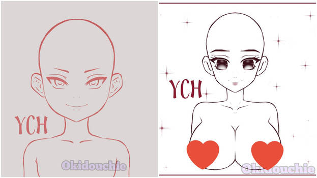 (open) YCH Sketch bust only 15 USD