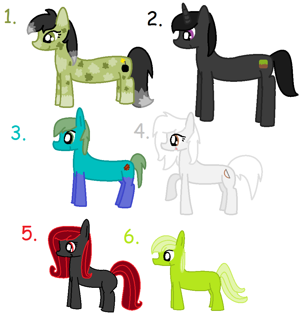 Minecraft Hostile Overworld Pony Adoptables