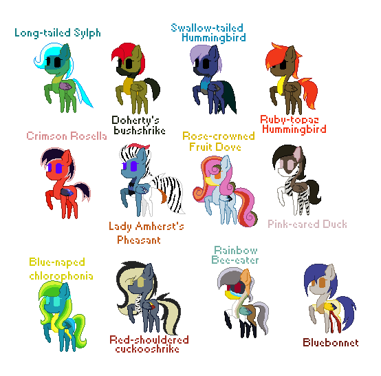 Bird Pony Adoptables- 10/12 OPEN