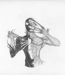 Spidey-Symbiote sketch by ROZ-BOY