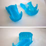 Translucent UV blue resin wolf jawset