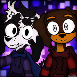 Two Artists and Friends Luther and Kirin