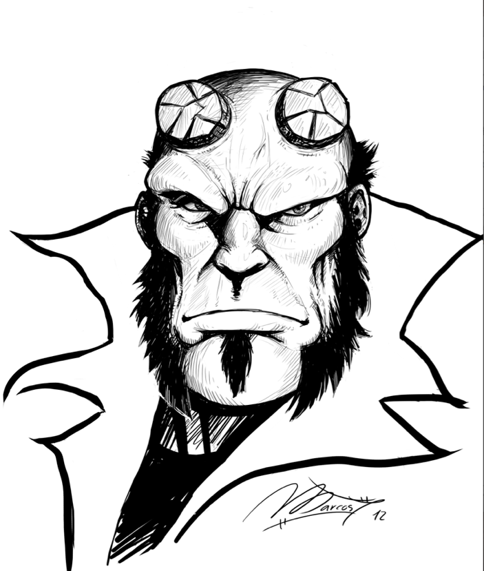 Hellboy draw by Magmarc on DeviantArt Hellboy draw by Magmarc on DeviantArt