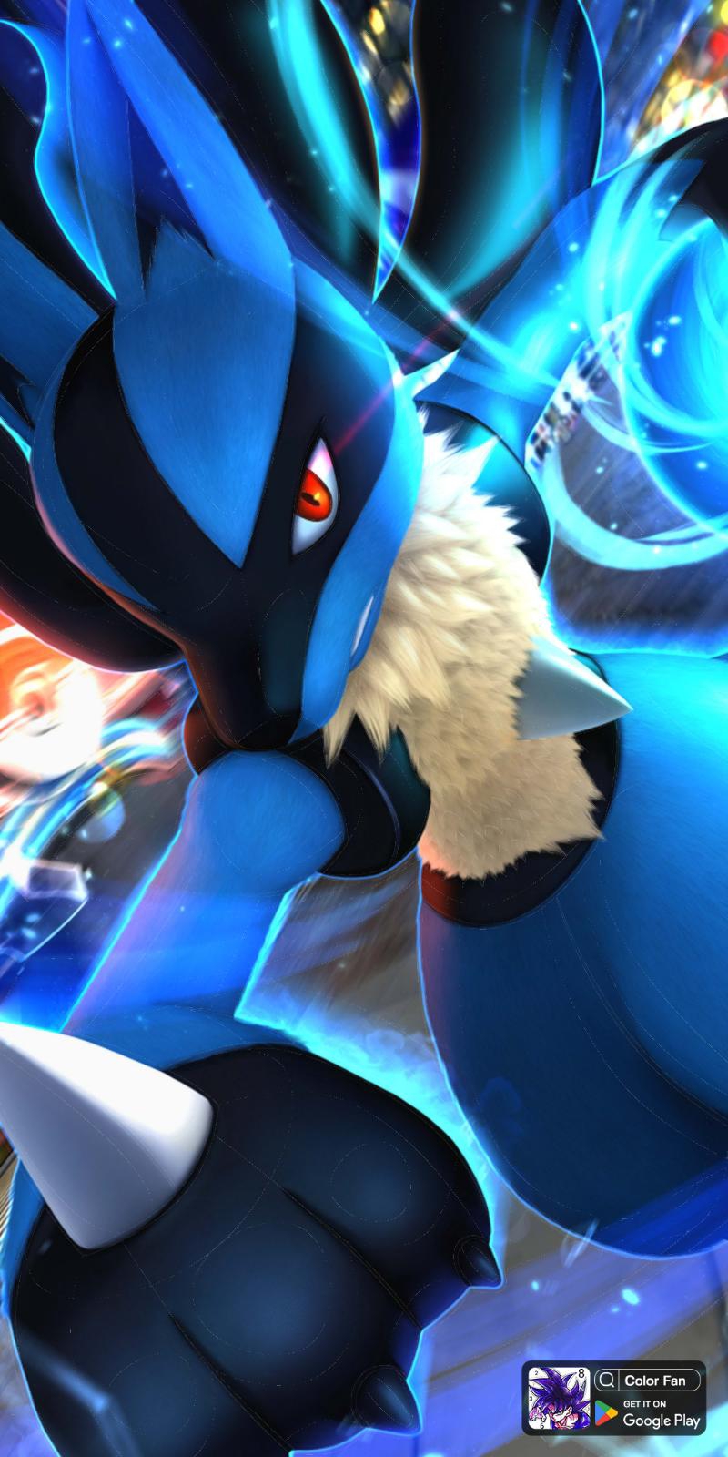 Lucario, Aura Sphere by ishmam on deviantART