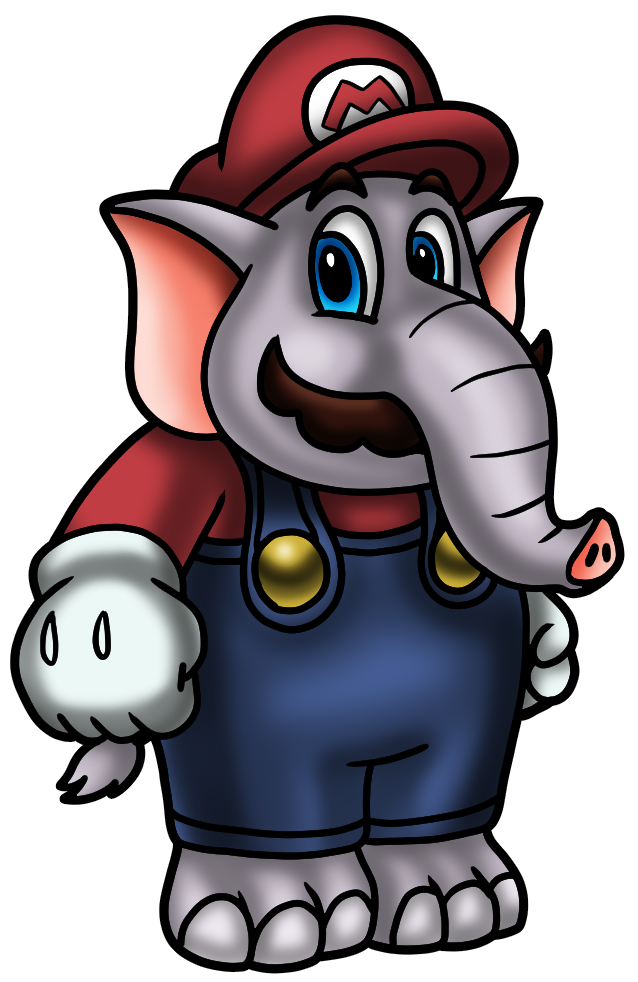 Elefante Rosa Mario Elephant Mario by DojoVictoryFox on DeviantArt