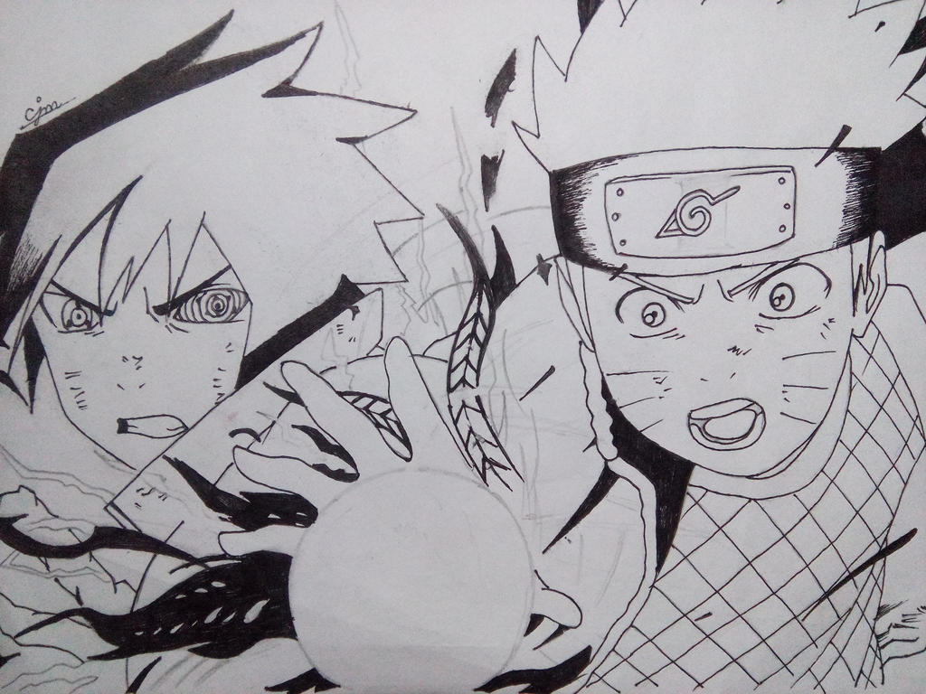 Naruto Sketch Outline Filled. by TorriR on DeviantArt