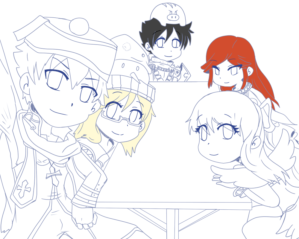 Group Pose Lineart