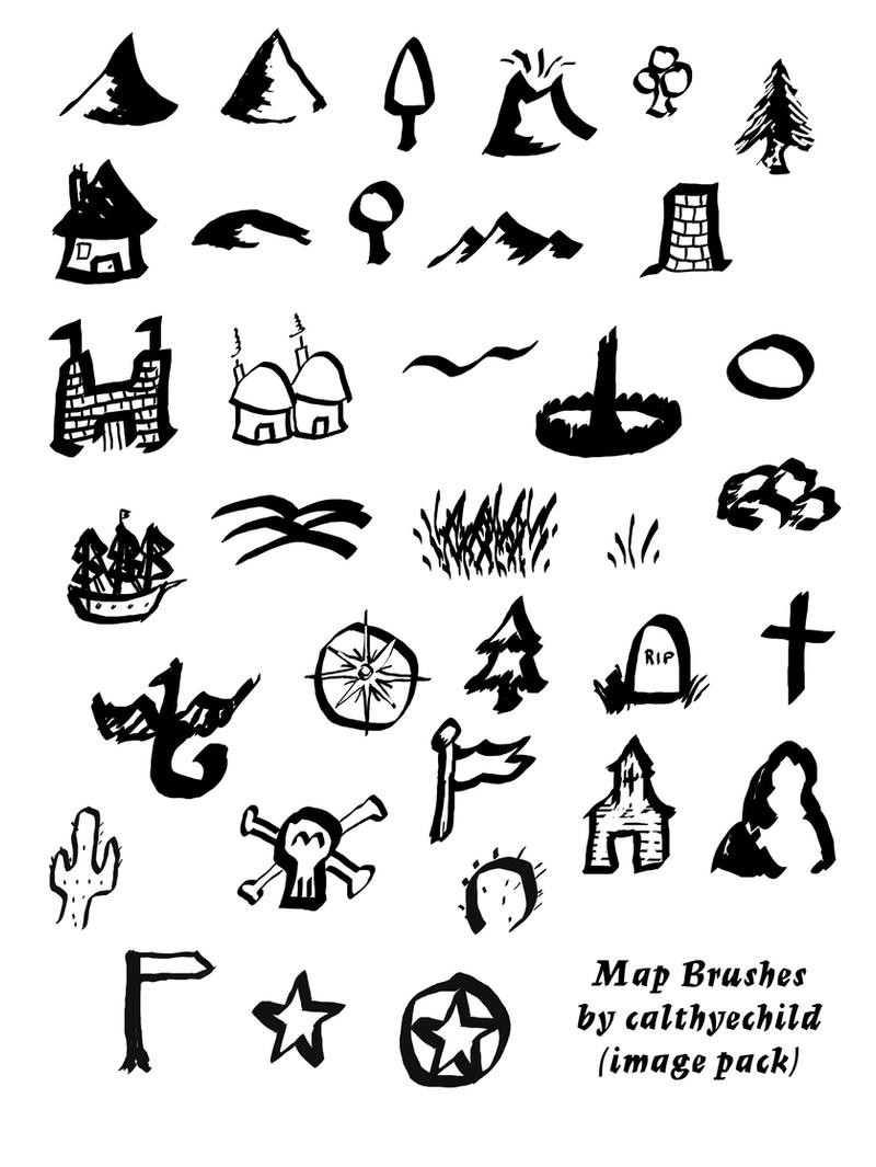Tolkien Map Brushes image pack by calthyechild
