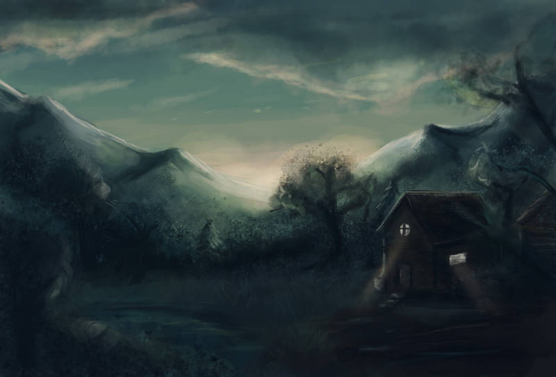Twilight cabin by calthyechild