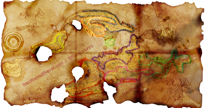 Future RPG map, badly damaged parchment