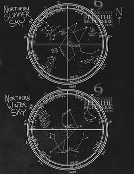 The Northern Sky Constellation Map