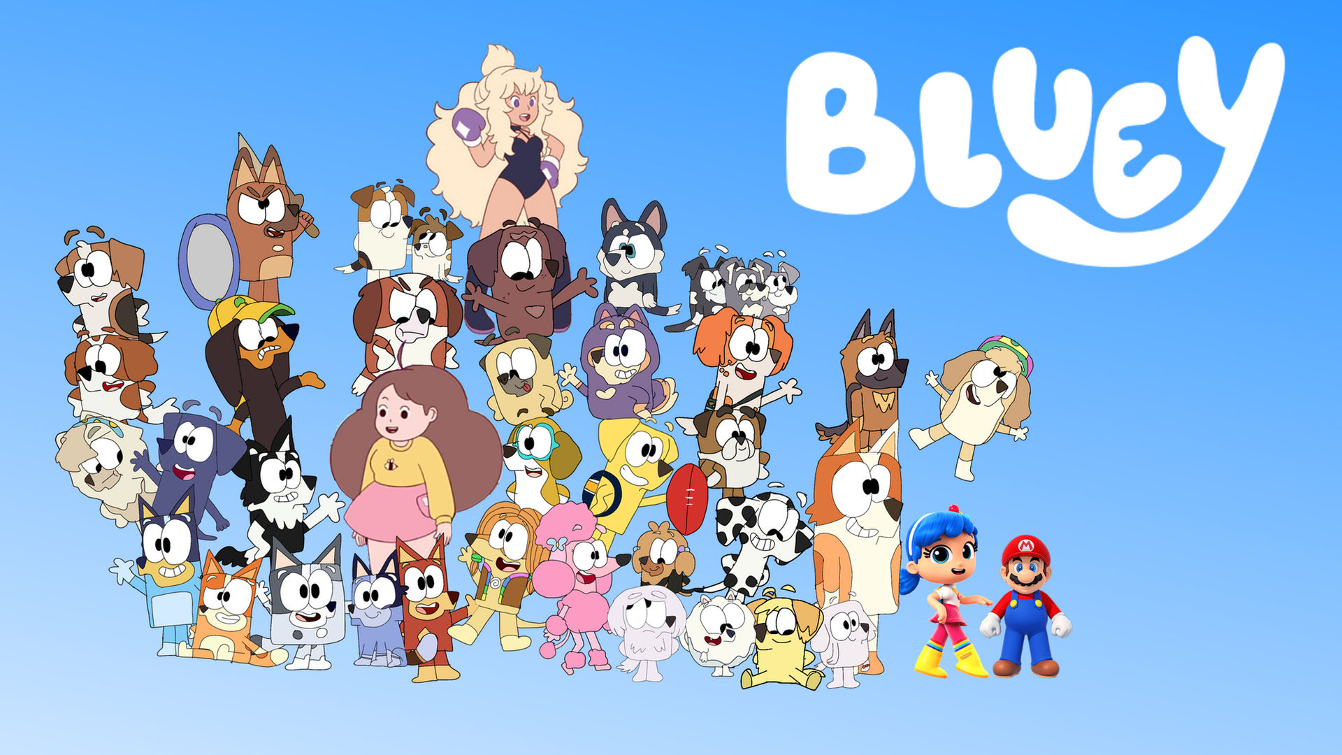 Bluey, Bingo and all of their friends by BlueyChristineHeeler on DeviantArt