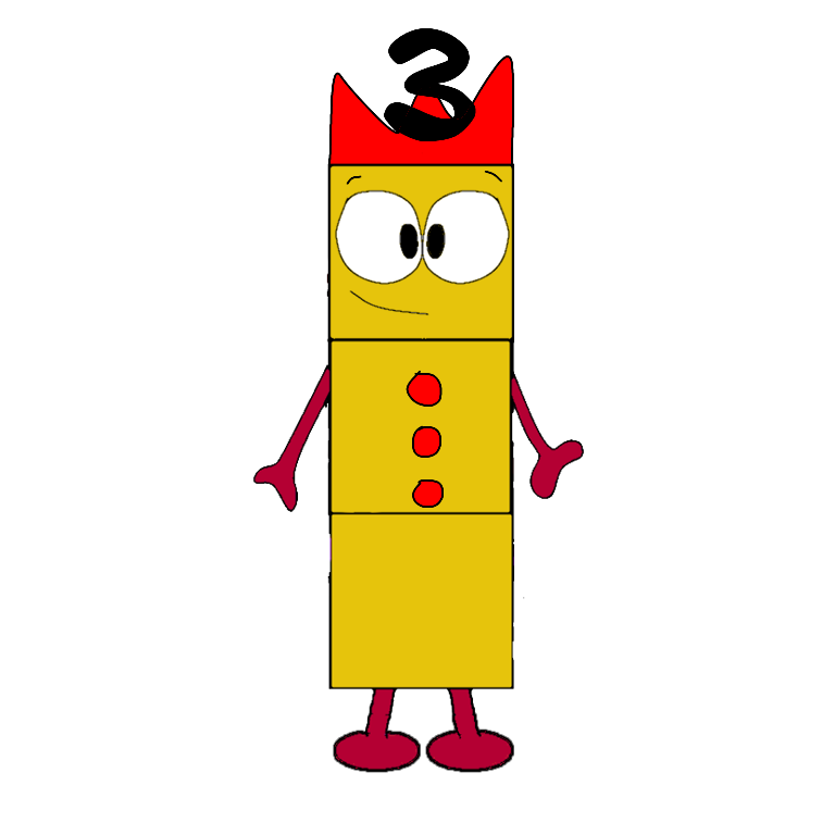 Numberblocks - Three (HBO Design, 1997-2001) by BlueyChristineHeeler on ...