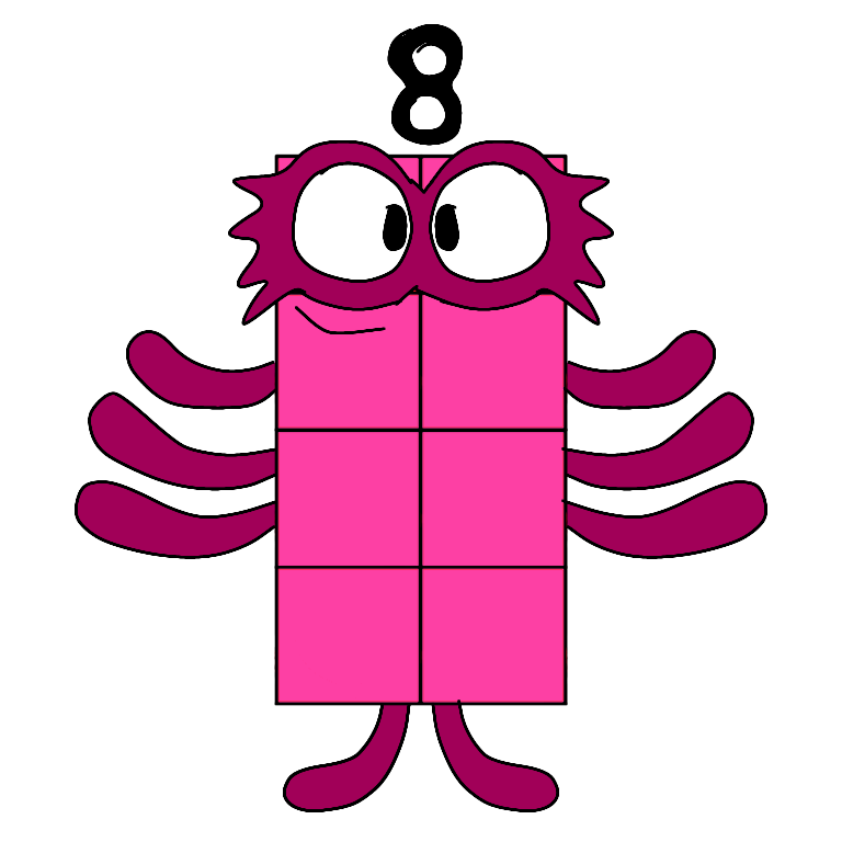 Number Eight Block Drawing Numberblocks - Eight (HBO Design, 1997-2001) by BlueyChristineHeeler on ...
