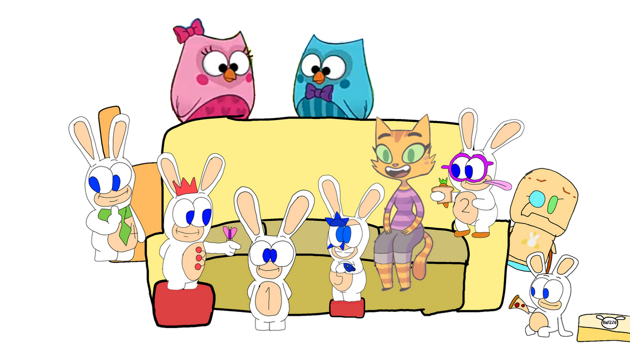 Nickelodeon Rabbids Deviantart Rabbids Group Together Transparent by BlueyChristineHeeler on DeviantArt