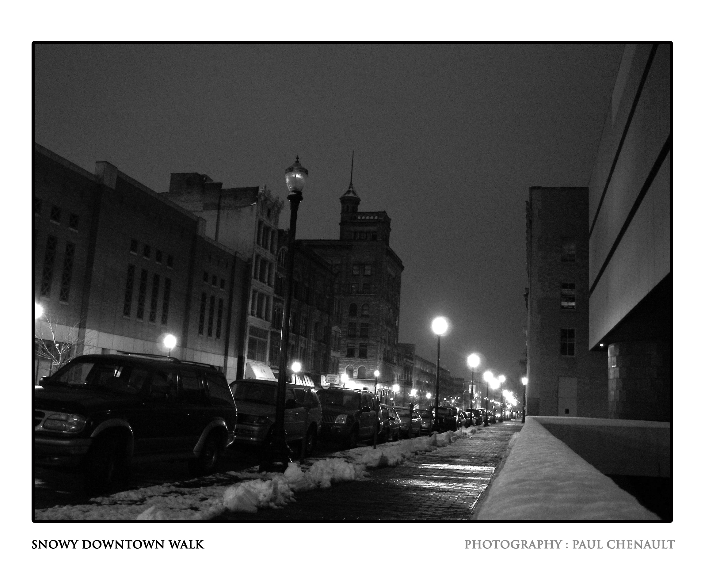 Snowy Downtown Walk