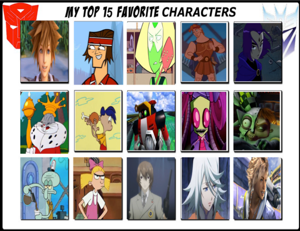 My Top 15 Favorite Characters By Keyblade973 On Deviantart My Top 15 Favorite Characters By Keyblade973 On Deviantart