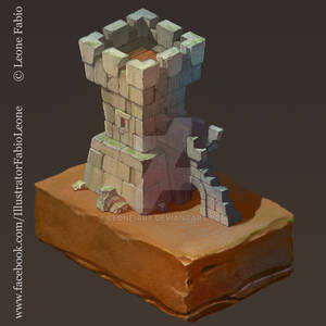 Isometric castle ruins