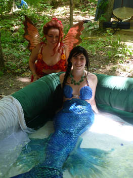 A Red Fairy Meets A Blue Mermaid