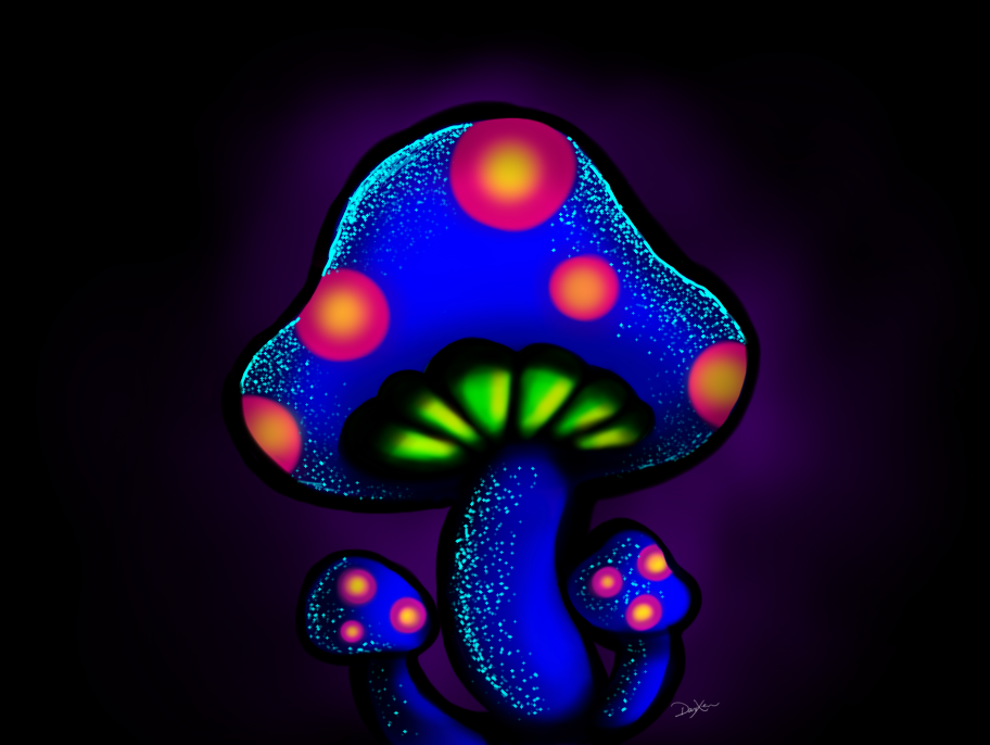 Blue Mushroom.