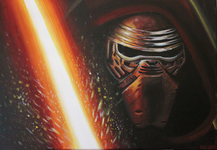 The Force Awakens: Kylo Ren in Acrylic Paint