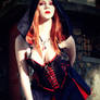 Suedine hooded corset''