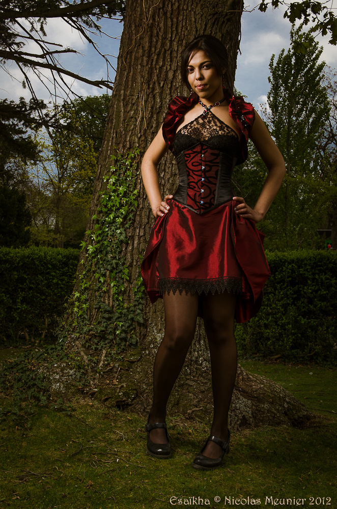 Taffeta underbust corset dress 2011 collection by Esaikha on DeviantArt