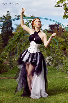 White underbust corset dress 2012 collection