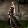 Black corset overbust dress 2012 collection -